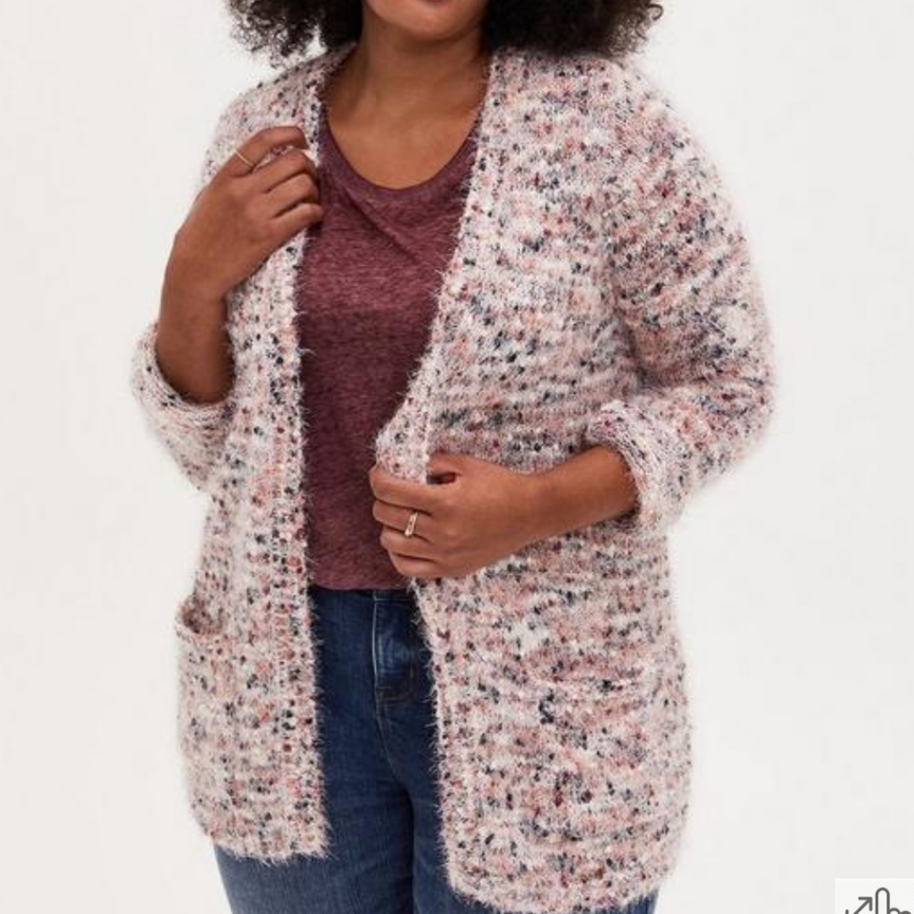 Torrid Multicolor Textured Cardigan